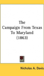 the campaign from texas to maryland_cover