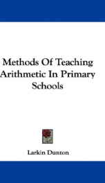 methods of teaching arithmetic in primary schools_cover