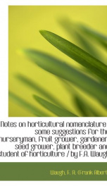notes on horticultural nomenclature some suggestions for the nurseryman fruit_cover