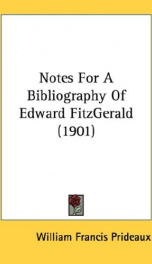notes for a bibliography of edward fitzgerald_cover