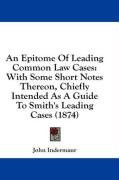 an epitome of leading common law cases with some short notes thereon chiefly_cover