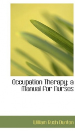 occupation therapy a manual for nurses_cover