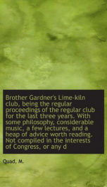 brother gardners lime kiln club being the regular proceedings of the regular_cover