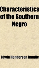 characteristics of the southern negro_cover