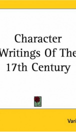 Character Writings of the 17th Century_cover