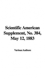 Scientific American Supplement, No. 384, May 12, 1883_cover