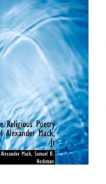 the religious poetry of alexander mack jr_cover