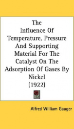 the influence of temperature pressure and supporting material for the catalyst_cover