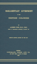 parliamentary government in the british colonies_cover