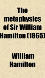 the metaphysics of sir william hamilton_cover