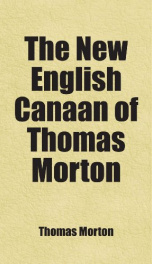 the new english canaan of thomas morton_cover