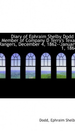 diary of ephraim shelby dodd_cover