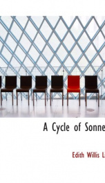 a cycle of sonnets_cover