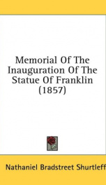 memorial of the inauguration of the statue of franklin_cover