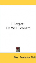 i forgot or will leonard_cover