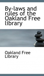 by laws and rules of the oakland free library_cover