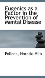 eugenics as a factor in the prevention of mental disease_cover