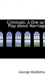 criminals a one act play about marriage_cover