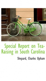 special report on tea raising in south carolina_cover