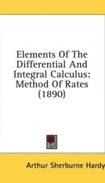 elements of the differential and integral calculus method of rates_cover