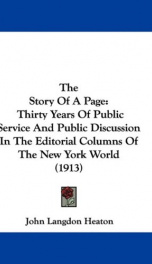 the story of a page thirty years of public service and public discussion in the_cover