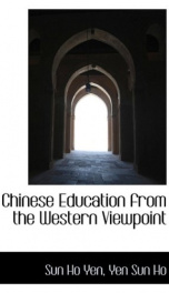 chinese education from the western viewpoint_cover