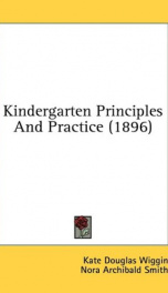 kindergarten principles and practice_cover