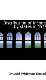 distribution of income by states in 1919_cover