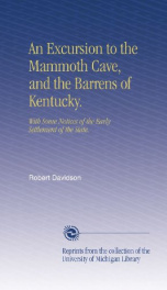 an excursion to the mammoth cave and the barrens of kentucky with some notices_cover