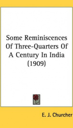 some reminiscences of three quarters of a century in india_cover