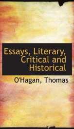 essays literary critical and historical_cover