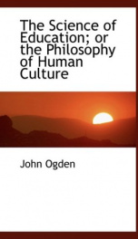 the science of education or the philosophy of human culture_cover