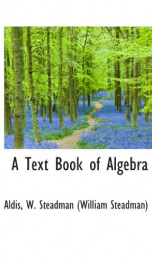 a text book of algebra_cover
