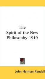 the spirit of the new philosophy_cover