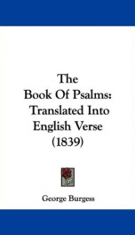 the book of psalms translated into english verse_cover