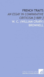 french traits an essay in comparative criticism_cover