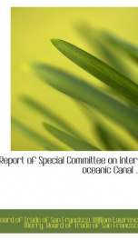 report of special committee on inter oceanic canal_cover