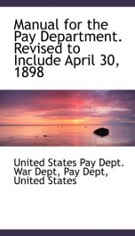 manual for the pay department revised to include april 30 1898_cover