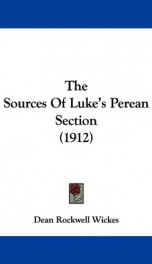 the sources of lukes perean section_cover