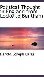 Political Thought in England from Locke to Bentham_cover
