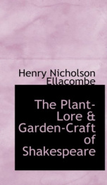 the plant lore garden craft of shakespeare_cover
