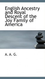 english ancestry and royal descent of the joy family of america_cover