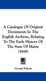 a catalogue of original documents in the english archives relating to the early_cover