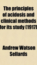 the principles of acidosis and clinical methods for its study_cover