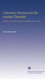 laboratory directions for elementary chemistry designed to accompany a textbook_cover