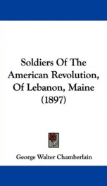 soldiers of the american revolution of lebanon maine_cover