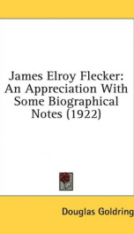 james elroy flecker an appreciation with some biographical notes_cover