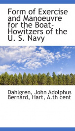 form of exercise and manoeuvre for the boat howitzers of the u s navy_cover