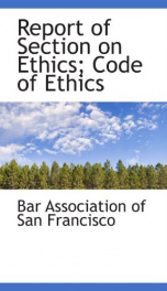 report of section on ethics code of ethics_cover