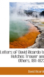 letters of david ricardo to hutches trower and others 1811 1823_cover